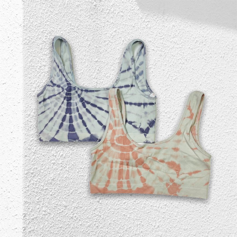 Colsie Tie Dye Lounge Bras - 2 pieces Size L